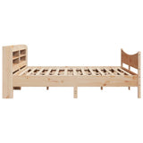 Bed Frame with Headboard 180x200 cm Solid Wood Pine