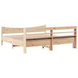 Bed Frame with Headboard 180x200 cm Solid Wood Pine