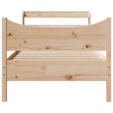 Bed Frame with Headboard 90x190 cm Solid Wood Pine