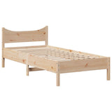Bed Frame with Headboard 90x190 cm Solid Wood Pine