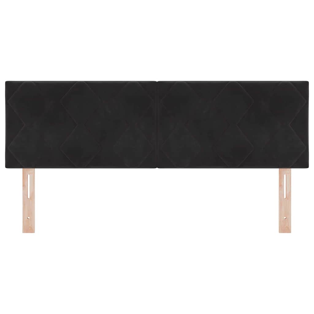 LED Headboard Black 144 cm Faux Leather