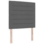 LED Headboard with LED Strip Lights Dark Grey 80 cm Polyester