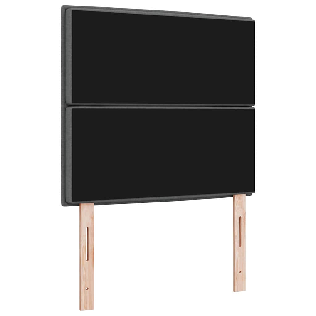 LED Headboard with LED Strip Lights Dark Grey 80 cm Polyester