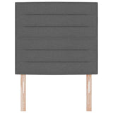 LED Headboard with LED Strip Lights Dark Grey 80 cm Polyester