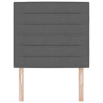 LED Headboard with LED Strip Lights Dark Grey 80 cm Polyester