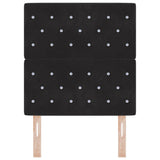 LED Headboard with LED Strip Lights Black 80 cm Polyester
