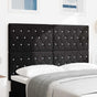 LED Headboard with LED Strip Lights Manual Black 144 cm Velvet
