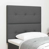 LED Headboard with LED Strip Lights Dark Grey 80 cm Polyester