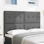 LED Headboard Dark Grey Fabric