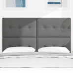 LED Headboard Dark Grey Fabric