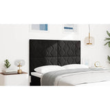 LED Headboard Black 144 cm Faux Leather