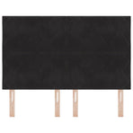 LED Headboard Black 144 cm Faux Leather