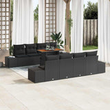 Garden Dining Set Manual 9 pcs Black and Brown 100 x 55 x 73 cm