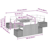 Garden Sofa Set 9 pcs Black and Brown - Extra Image