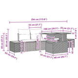 Garden Dining Set with Cushion Manual 5 pcs Black and Brown - Extra Image