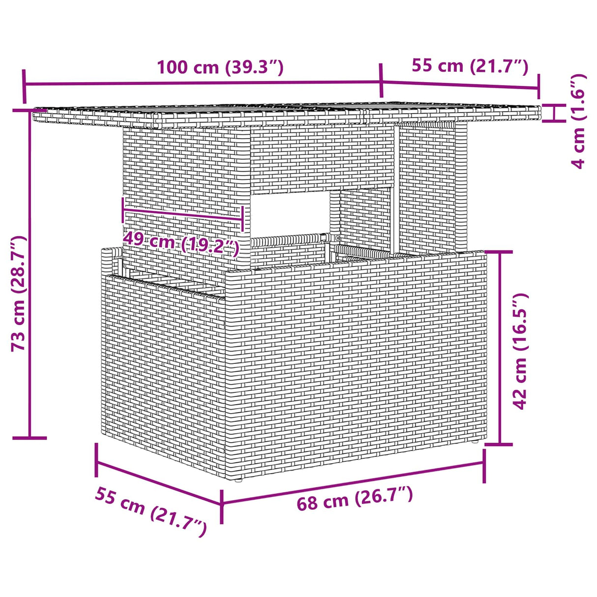 Garden Dining Set with Cushion Manual 6 pcs Black and Brown