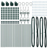 Fence Post Other 26 pcs Green 3,2 x 3,2 x 80 cm Steel - 45-Degree Angle