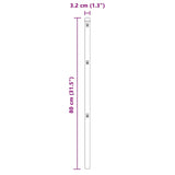 Embedded Fence Post 26 pcs Green Powder-Coated Steel