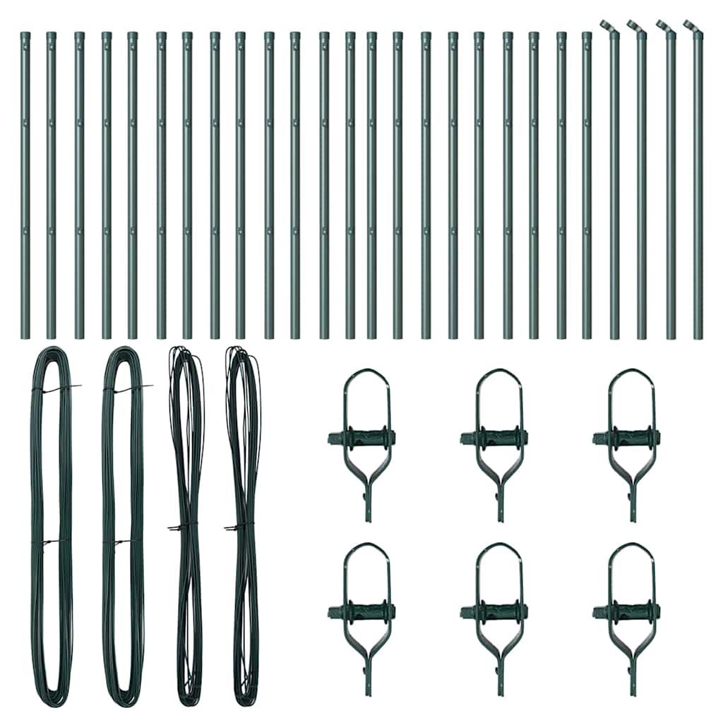 Fence Post 26 pcs Green 3,2 x 3,2 x 100 cm