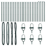 Fence Post 26 pcs Green 3,2 x 3,2 x 100 cm - Top-Down View