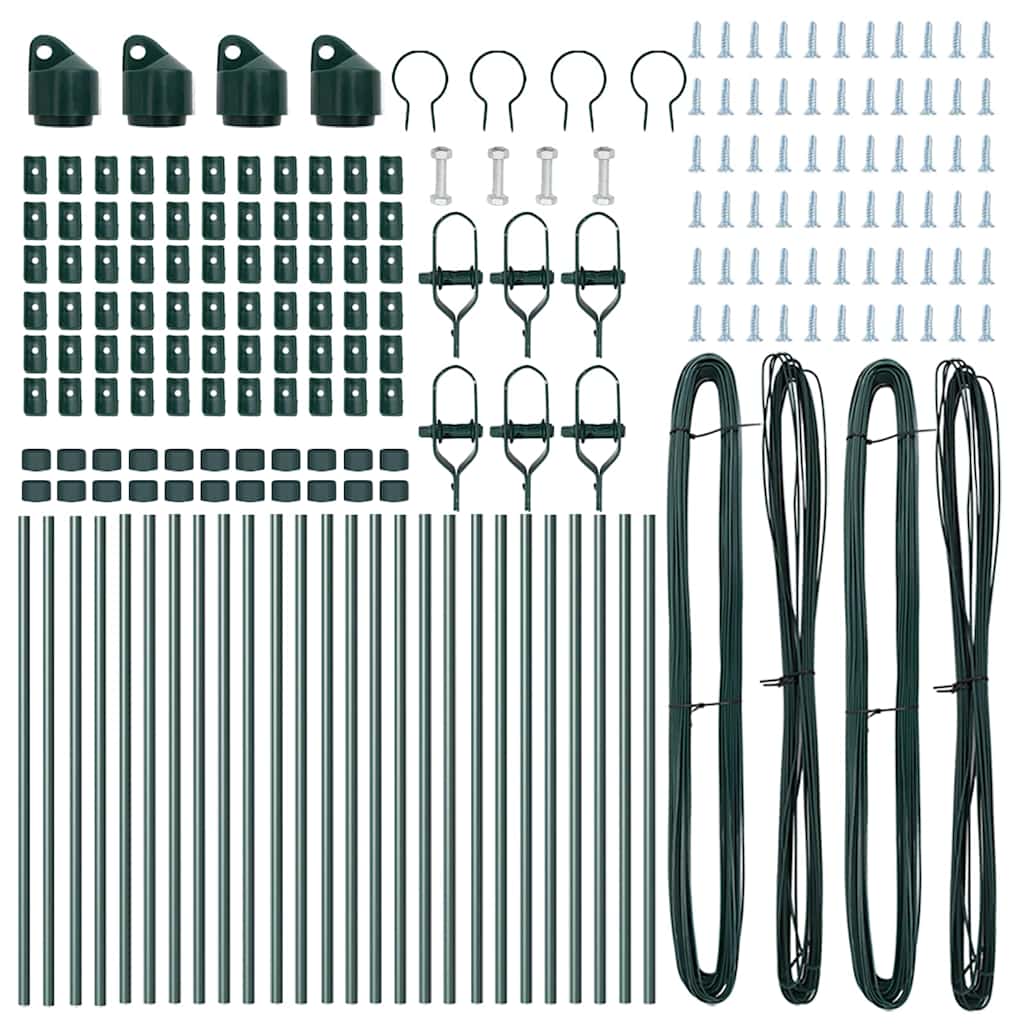 Fence Post 26 pcs Green 3,2 x 3,2 x 100 cm