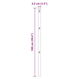 Embedded Fence Post 52 pcs Green Powder-Coated Steel