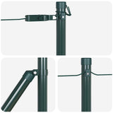 Fence Post 26 pcs Green 3,2 x 3,2 x 120 cm
