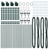 Fence Post 26 pcs Green 3,2 x 3,2 x 120 cm