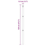 Fence Post 26 pcs Green 3,2 x 3,2 x 120 cm