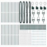 Fence Post Other 26 pcs Green 3,2 x 3,2 x 150 cm Steel - 45-Degree Angle