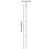 Embedded Fence Post 52 pcs Green Powder-Coated Steel