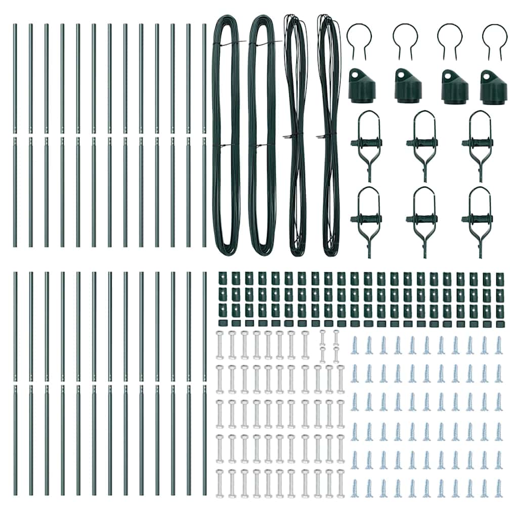 Fence Post Other 26 pcs Green 3,2 x 3,2 x 190 cm Steel