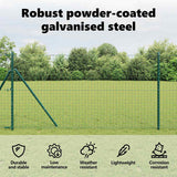 Embedded Fence Post 52 pcs Green Powder-Coated Steel
