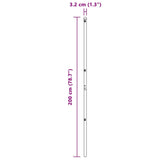 Embedded Fence Post 26 pcs Green Powder-Coated Steel - Extra Image