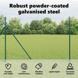 Embedded Fence Post 52 pcs Green Powder-Coated Steel - 45-Degree Angle
