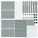 Embedded Fence Post 52 pcs Green Powder-Coated Steel