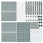Embedded Fence Post 52 pcs Green Powder-Coated Steel