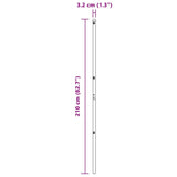 Embedded Fence Post 26 pcs Green Powder-Coated Steel