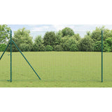Embedded Fence Post 52 pcs Green Powder-Coated Steel
