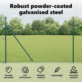 Embedded Fence Post 52 pcs Green Powder-Coated Steel