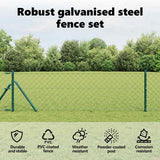 Chainlink Fence Ground Fix 0,8 x 25 m PVC-Coated Steel Green