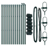 Chainlink Fence Ground Fix 0,8 x 25 m PVC-Coated Steel Green - Top-Down View
