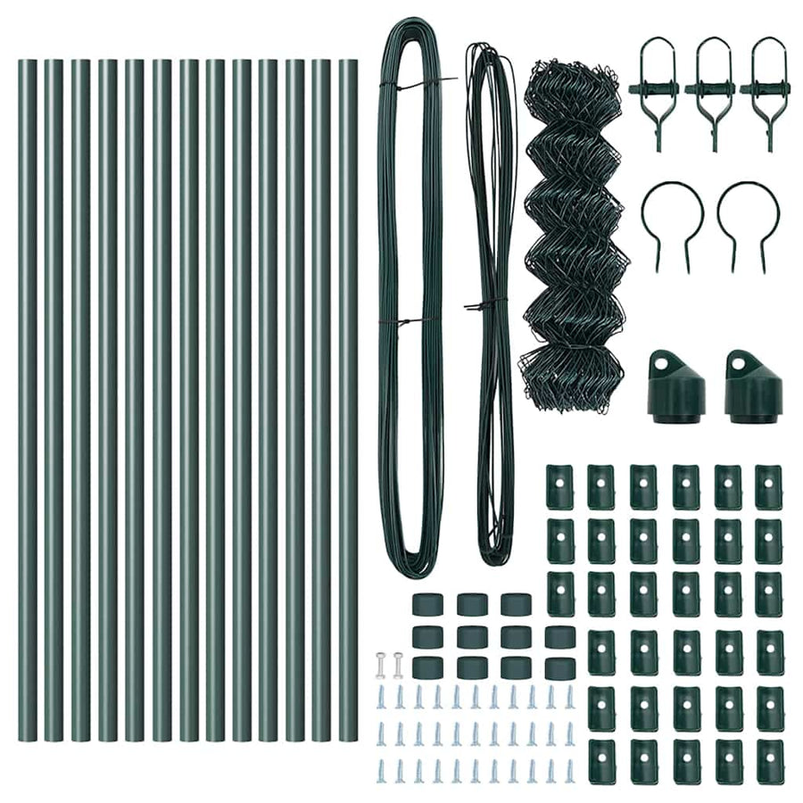 Chainlink Fence Ground Fix 0,8 x 25 m PVC-Coated Steel Green