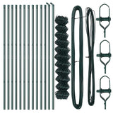 Chainlink Fence Ground Fix 1 x 25 m PVC-Coated Steel Green Mesh