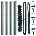 Chainlink Fence Ground Fix 1 x 25 m PVC-Coated Steel Green Mesh