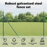Chainlink Fence Ground Fix 1,5 x 25 m PVC-Coated Steel Green