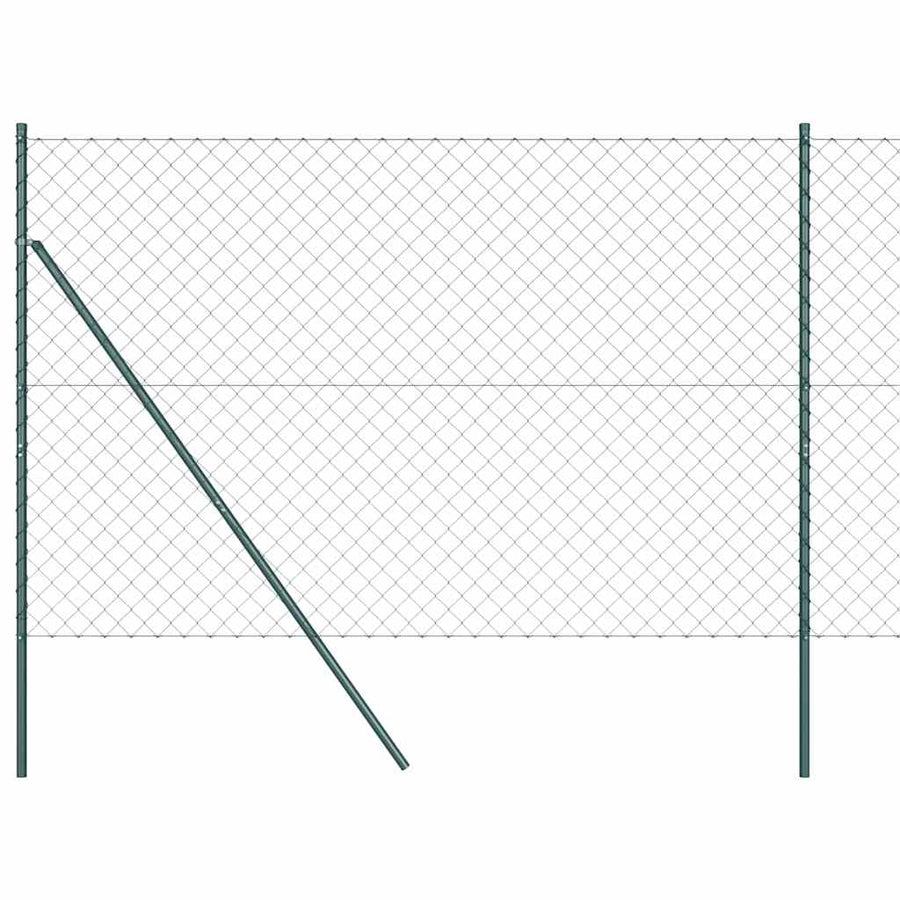 Chainlink Fence Ground Fix 1,5 x 25 m PVC-Coated Steel Green