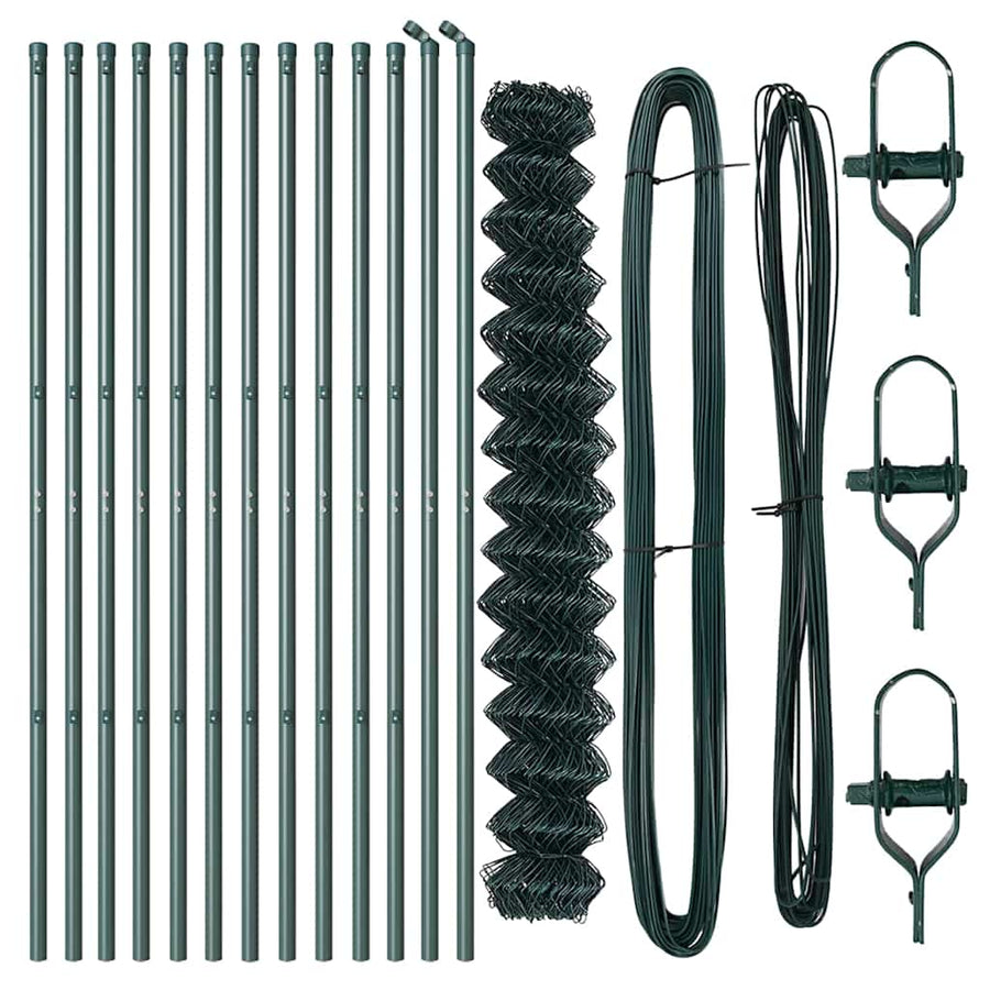 Chainlink Fence Ground Fix 1,5 x 25 m PVC-Coated Steel Green