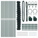Chainlink Fence Ground Fix 1,5 x 25 m PVC-Coated Steel Green - 45-Degree Angle