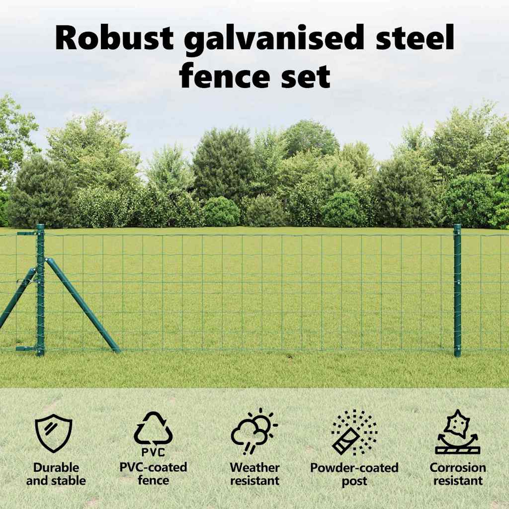 Euro Fence Ground Fix 10 x 0,8 m PVC-Coated Steel Green Mesh